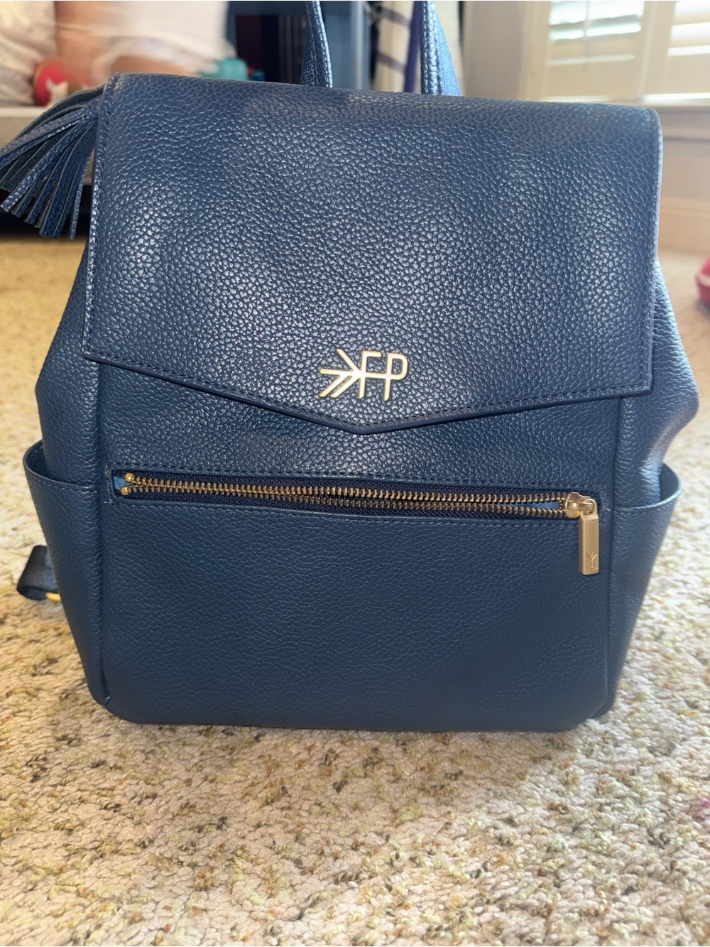 Freshly Picked Mini Classic Backpack Diaper Bag – Navy Blue